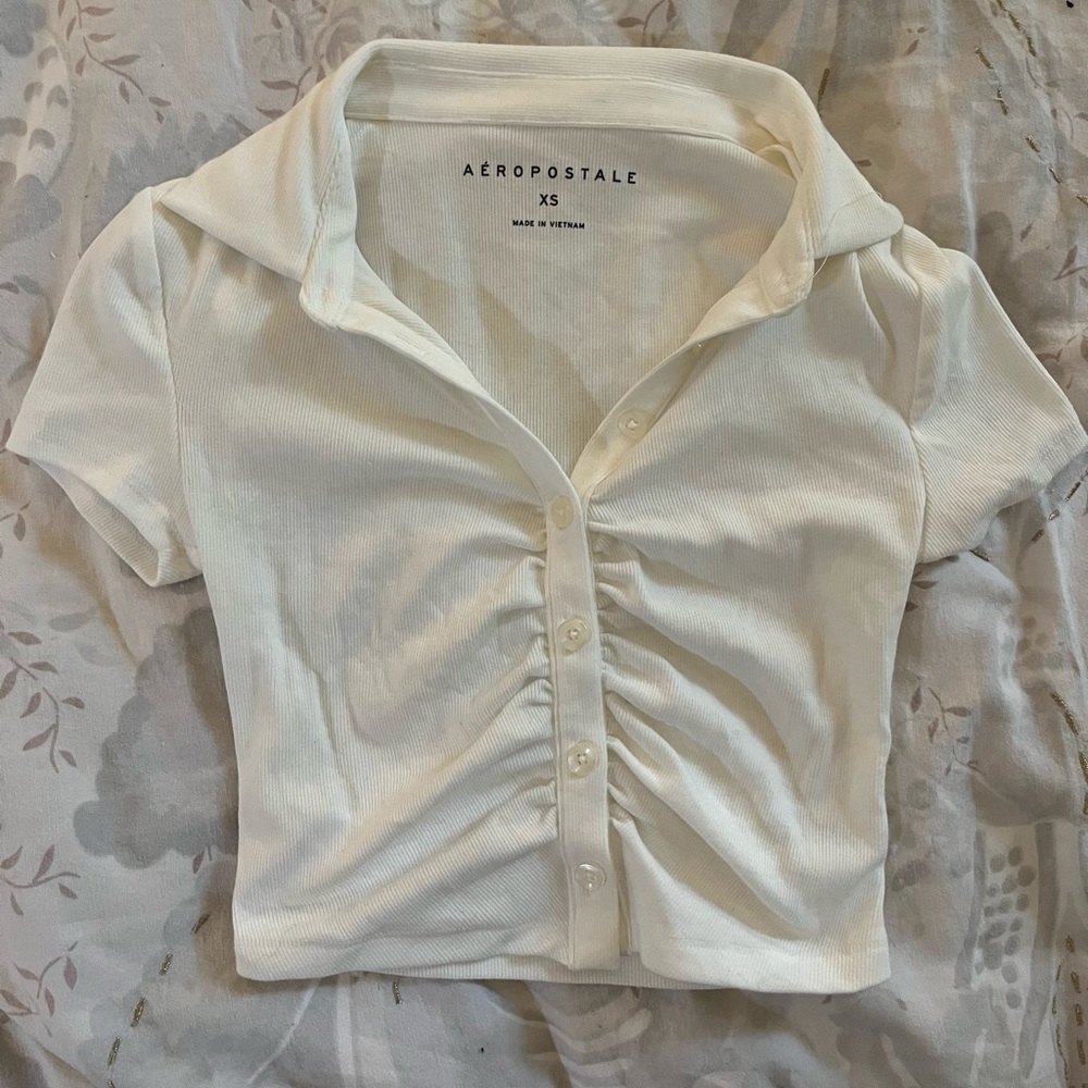 White crop top